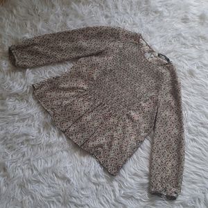 Zara flowery flowy blouse